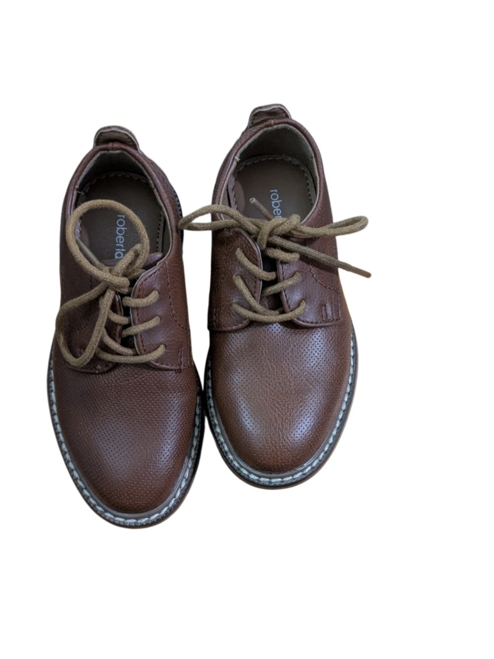 Robert Davis Kids Brown Lace-Up Dress Shoes Size 6